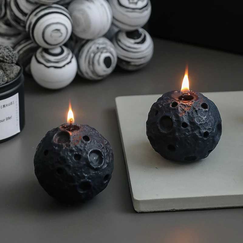 1pc Moon Scented Candles Mid-autumn Festival Gift Christmas Decoration Black Candle for Home Decor Wholesale Xmas DIY Present R251120 S260204