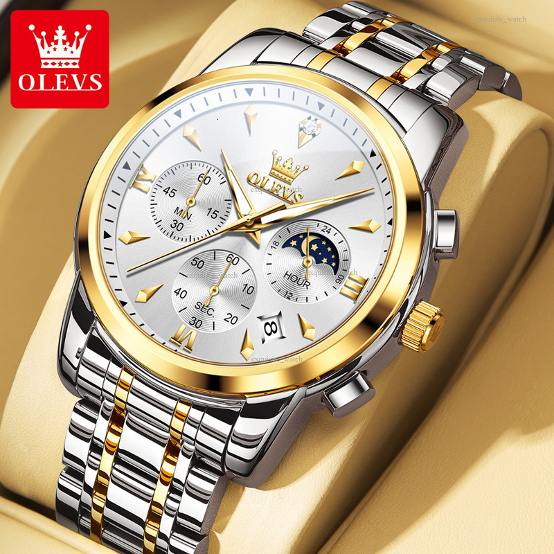 OLEVS Designer Men's Watches Multi-functional Quartz Watches Business Waterproof Men's Watches Luxury Watches Free Delivery And Wholesale