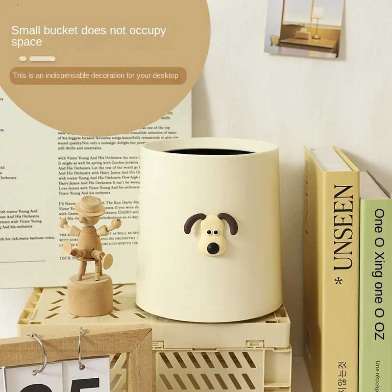 Mini Trash Bin Desktop Bin Small Trash Can Tube with Cover Bedroom Trash Can Garbage Can Clean Workspace Storage Home Box Desk C251120