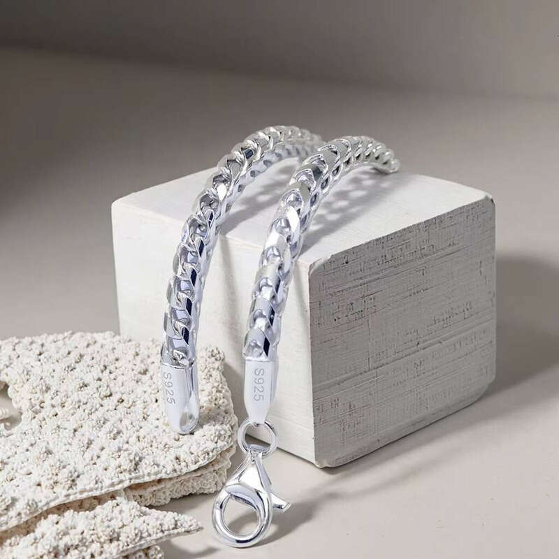 Sterling Sier Chain 2.5mm 3mm 5mm Wide Thick Franco Necklace Rose Gold Rhodium Plated Wedding Engagement Gift