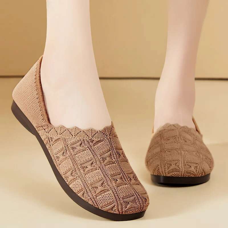 Women Mesh Hollow-out Lightweight Casual Shoe Summer Breathable Loafers Comfort Non-skid Mom Shoes Round Toe Slip on Flats2