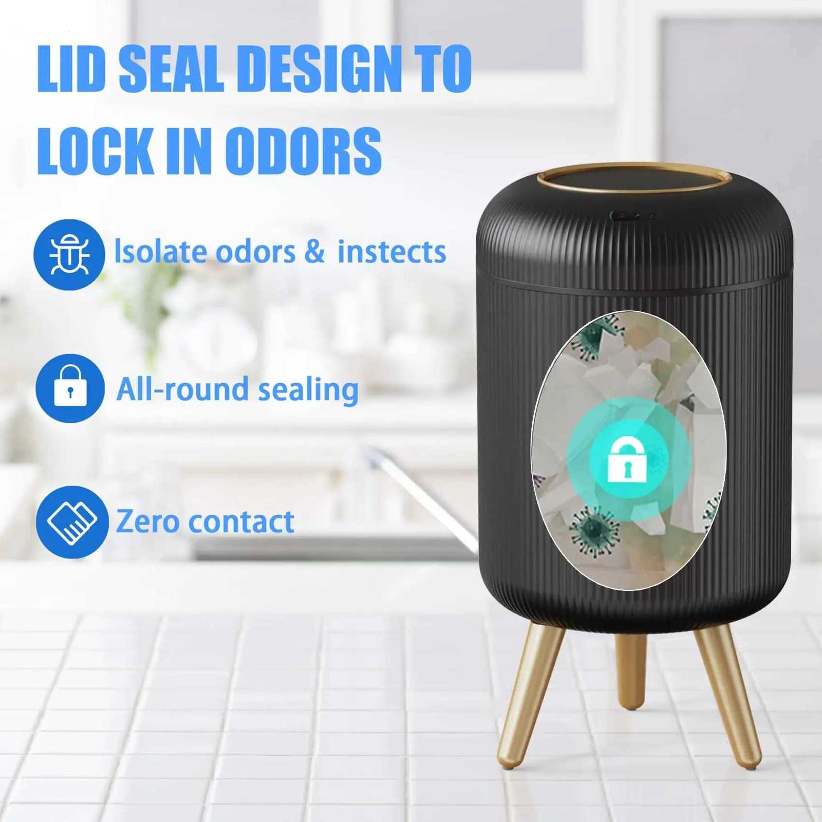 2025 New Smart Dustbin with Lid Automatic Sensor Kitchen Trash Bin Electric Garbage Bin for Kitchen/Bedroom/Living Room/Office C251120