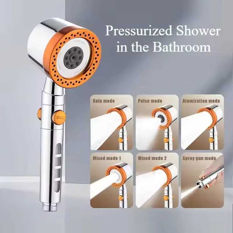 Bathroom Accessories Set 5 Modes Handheld Shower Head One-touch Water-stopping Shower Filter Spray Shower HeadM251120