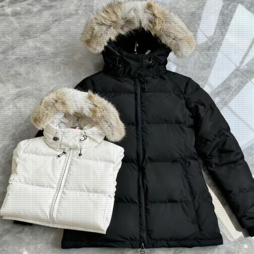 Womens Coat Designer Goosejackets Puffer Jacket Women Winter Parka Coats Real Wolf Fur Outdoor Wyndham Windbreaker Women Outerwear Down Jackets Size XS-2XL