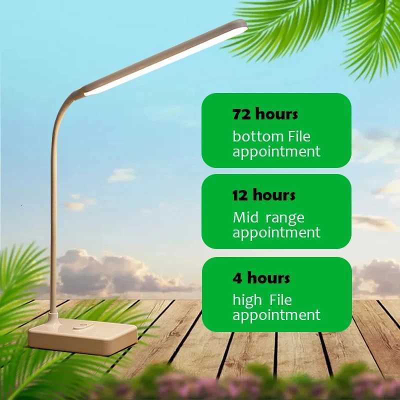 USB Rechargeable LED Reading Night Lamp 3 Colors Touch Dimmable Table Light Flexible Working Desk Lamp For Office Study Room M251120