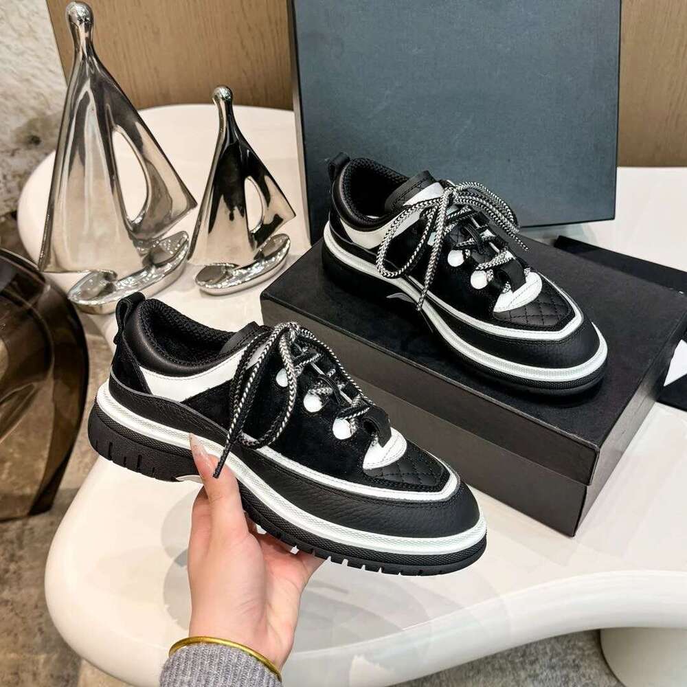 Sneakers Sewing Sports Natural Cow Suede Flats Leisure Round Toe Designer Shoes atillas De Mujer Women Genuine Leather 01