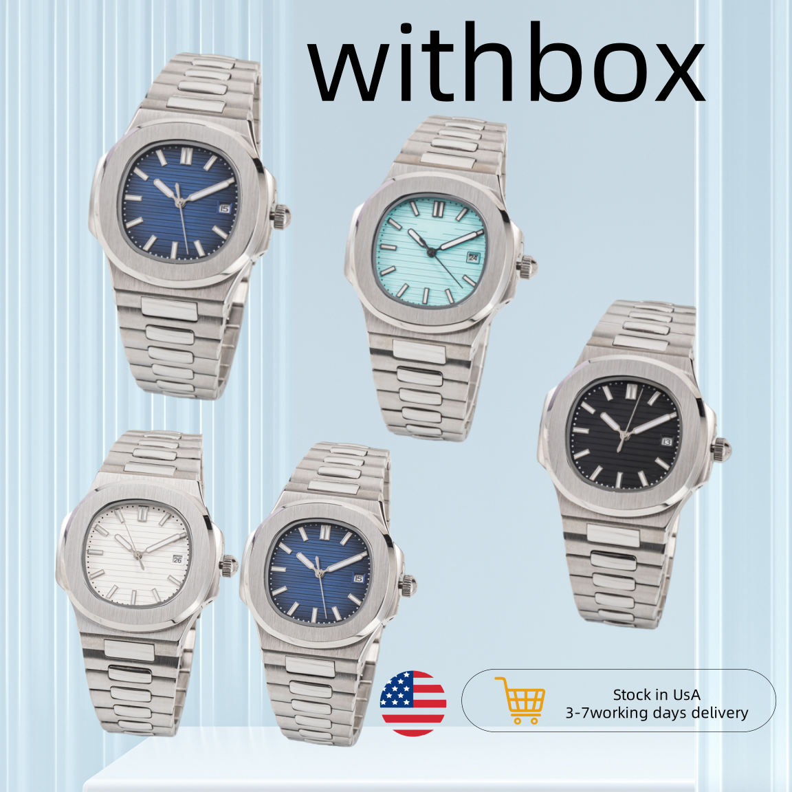 watch mens watches classic style 42mm full stainless steel Swim wristwatches sapphire super luminous montre