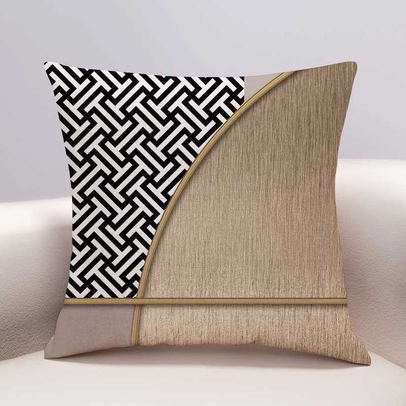 Pillow Case Modern light luxury earth warm color dirt-resistant cover living room sofa home decoration cushion cover C251120