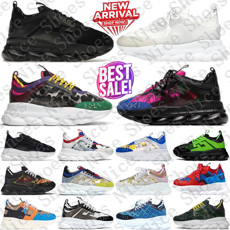 Designer Chain Reaction sneakers shoes for mens womens Chains white men women trainers green gold Plate-forme casual luxury