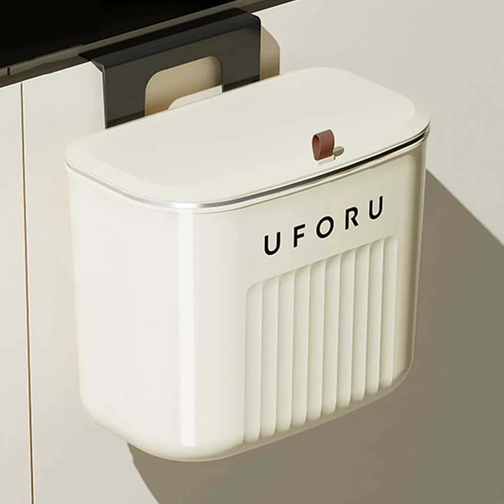 Hanging Trash Can Kitchen Cabinet Garbage Cans With Lid for Bathroom Kitchen Accessories for Office Living Room Undersink C251120