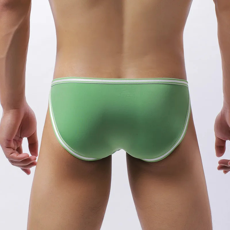 Large size mens underwear high elasticity ice silk solid color young and thin comfortable breathable sexy JF2404 250417