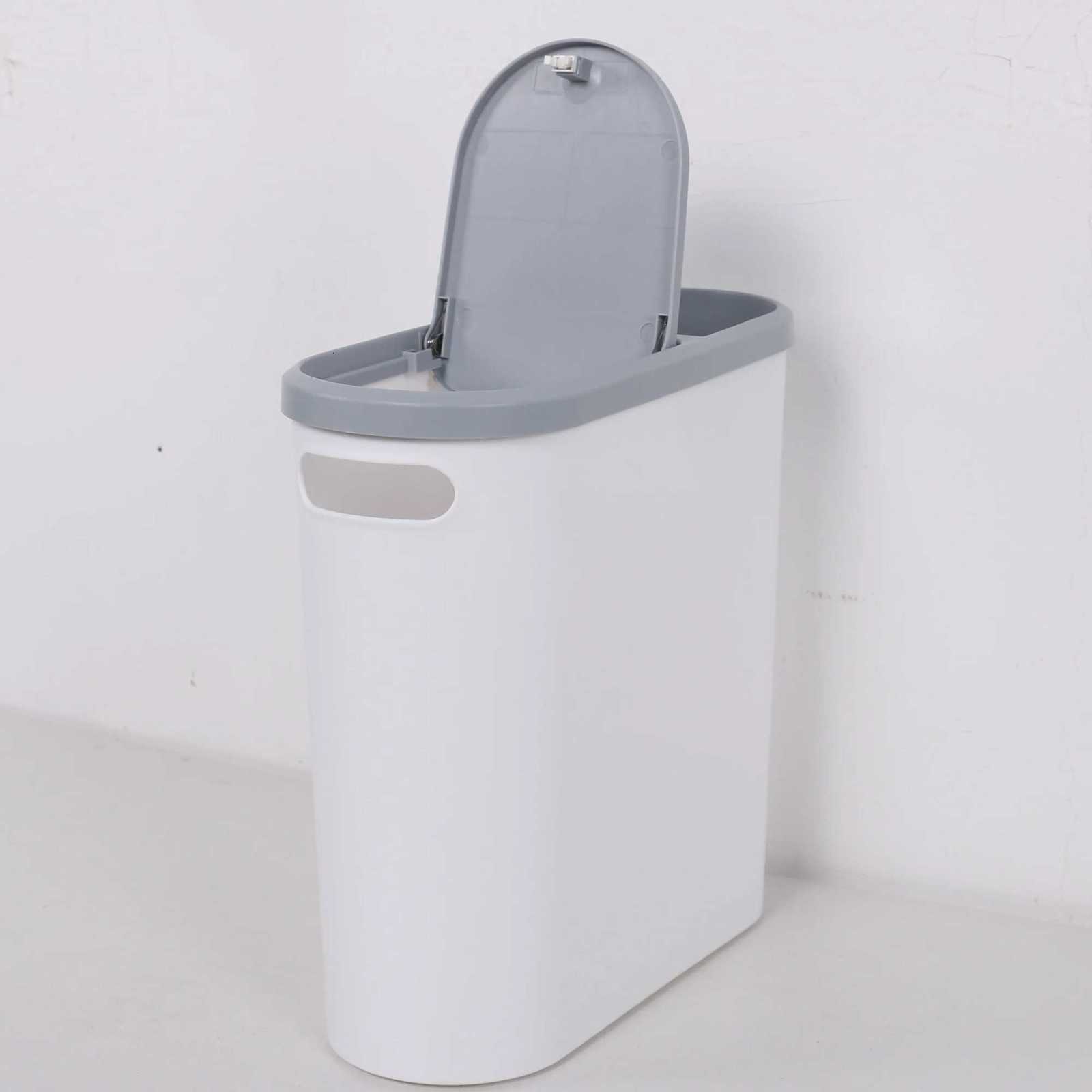 2/1 Pack Bathroom Trash Can Small and Durable Plastic Trash Can with Built-in Handle Easy to Clean Rust-proof Space-Saving D C251120