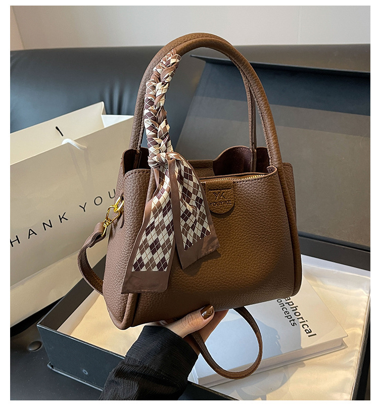 Stylish Soft Leather Ladies' Vegetable Basket Bag - Versatile Crossbody & Shoulder Messenger Purse