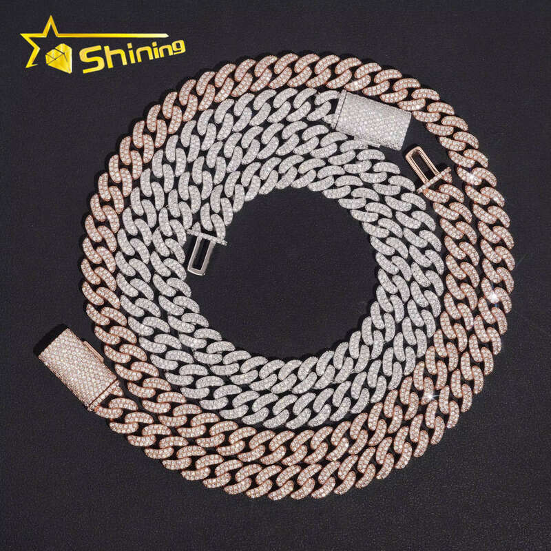 Hip Hop Iced Out Boutique Jewelry High Quality 10mm Sterling Sier VVS Moissanite Cuban Chain Necklace