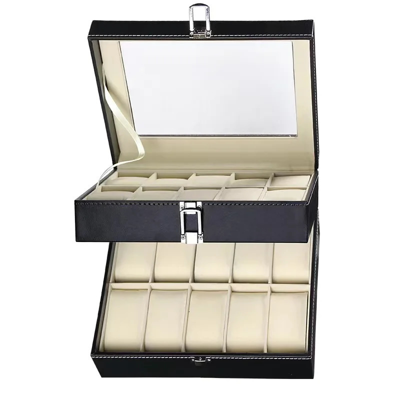 WELLZONE Multi-Functional Large-Capacity Watch Jewelry Box High-End Accessory Storage Box Leather Sunglasses Organization Box 251118