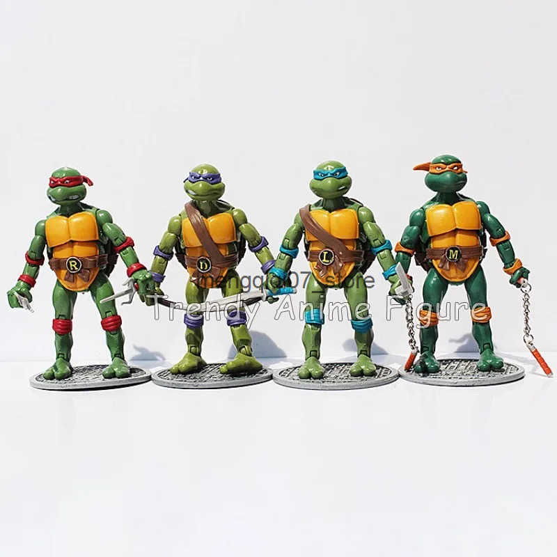 4 pieces/set TMNT turtle action pictures 2012 movie turtle series Michelangelo Donatello Rafael Leonardo 17cm model toy Q250420