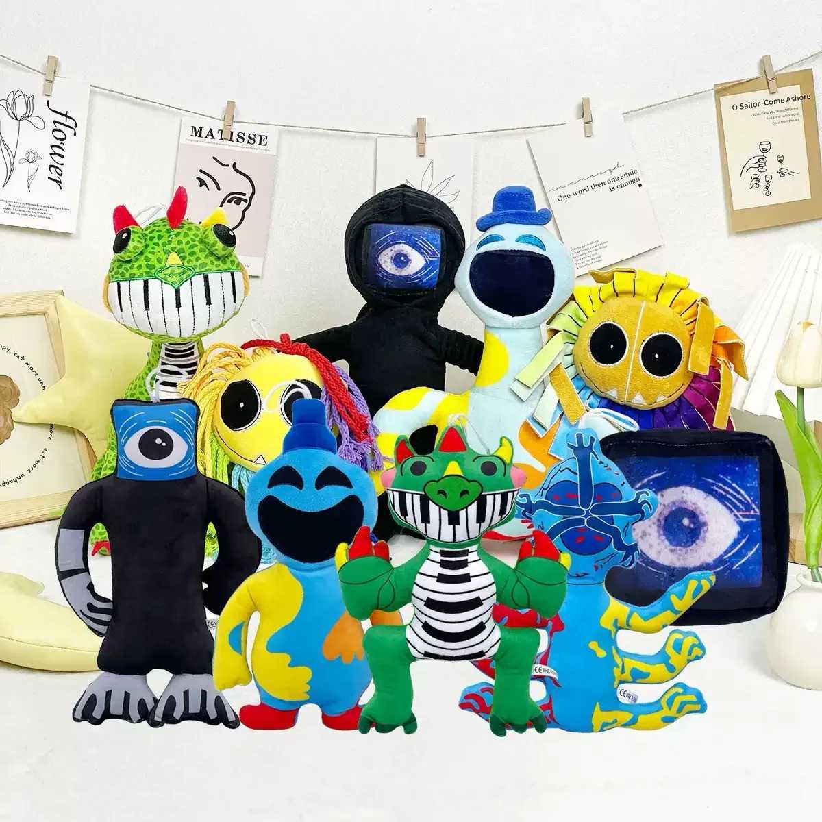 New Nightmare Critters Poppy 4 Plush Toy Doll Cartoon Soft Cute Green Dinosaur Big Lion Plush Doll Room Decoration Plush Doll G251120