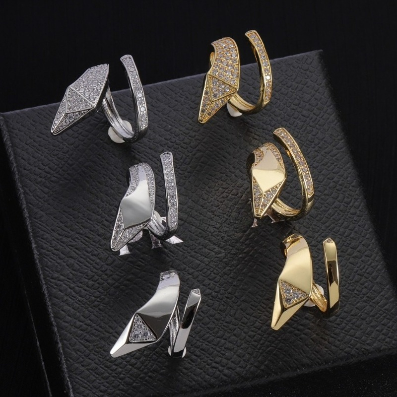 Designer Ring Unisex Classic Snake Band Rings for Man and Woman Luxury Diamond Ring Couple Rings Gold and Silver Plated Top Quality