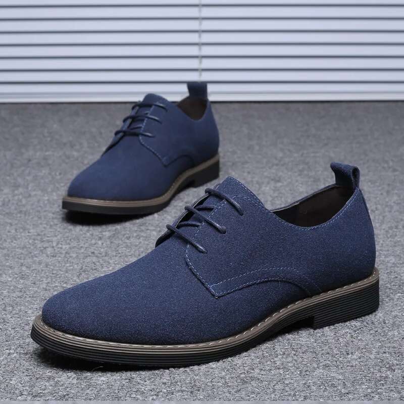 Mens Dress Shoes Legitimate Leather Shoe PU Suede Casual Men Designer Social Male Black Business Man Men's Wedding Summer