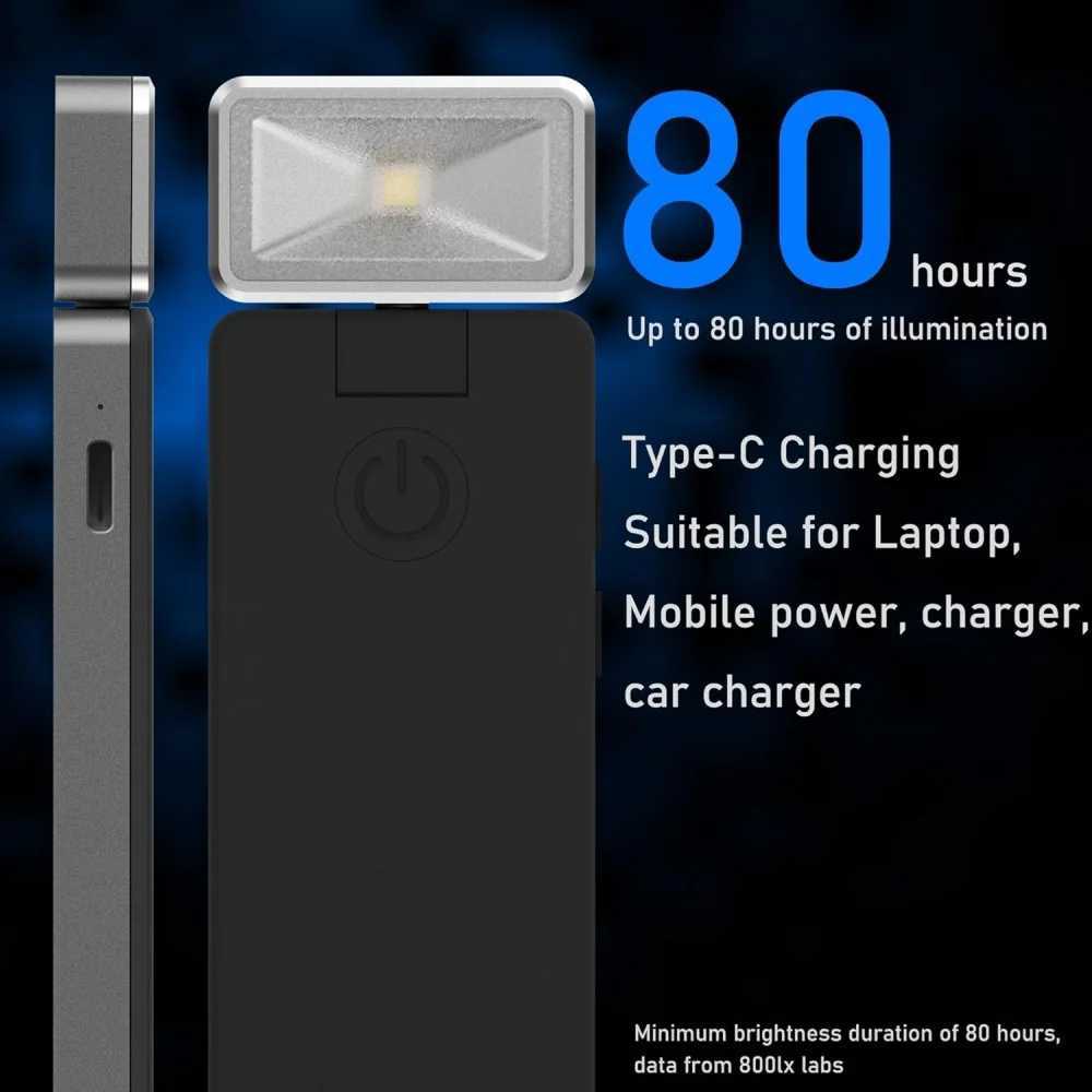 LED Rechargeable Clip-On Book Light 3 Colors 5 Brightness Bed Reading Night Light Eye-Protection Bookmark Lamp Mini Book Lamp M251120