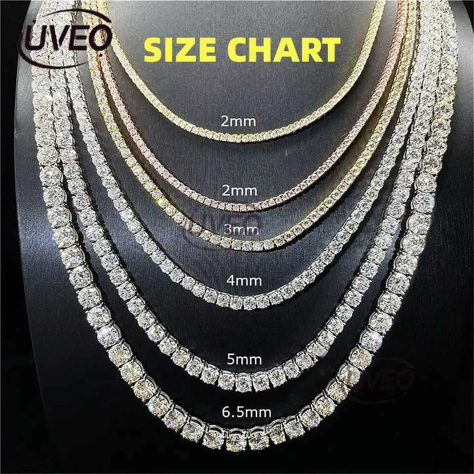 Wholesale Price Fine Jewelry Dia Necklace 2MM 3MM 4MM 5MM Sterg Sier GRA D Color Vvs Moissanite Tennis Chain