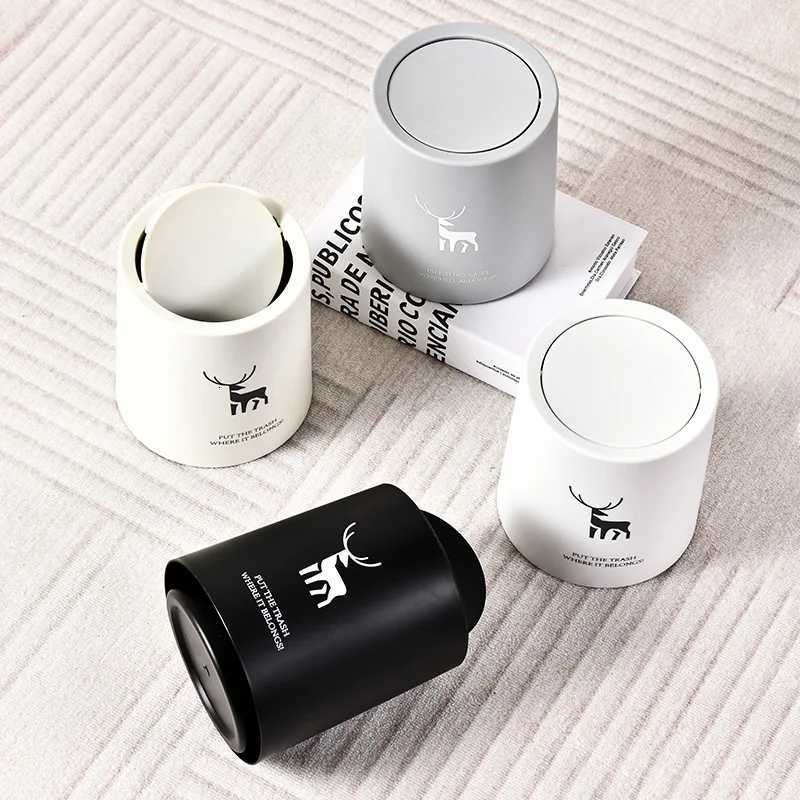 15Lmini Nordic Desktop Double Layer Mini Trash Can Household Coffee Table Desk Bedside Storage Bucket Office Can Bin C251120