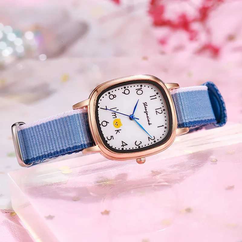 New Fashion Luxury Children Cartoon Watch Woman Canvas Strap Fabric Watch For Ladies Quartz Watches Reloj Mujer Kids Girls ClockXJ251120