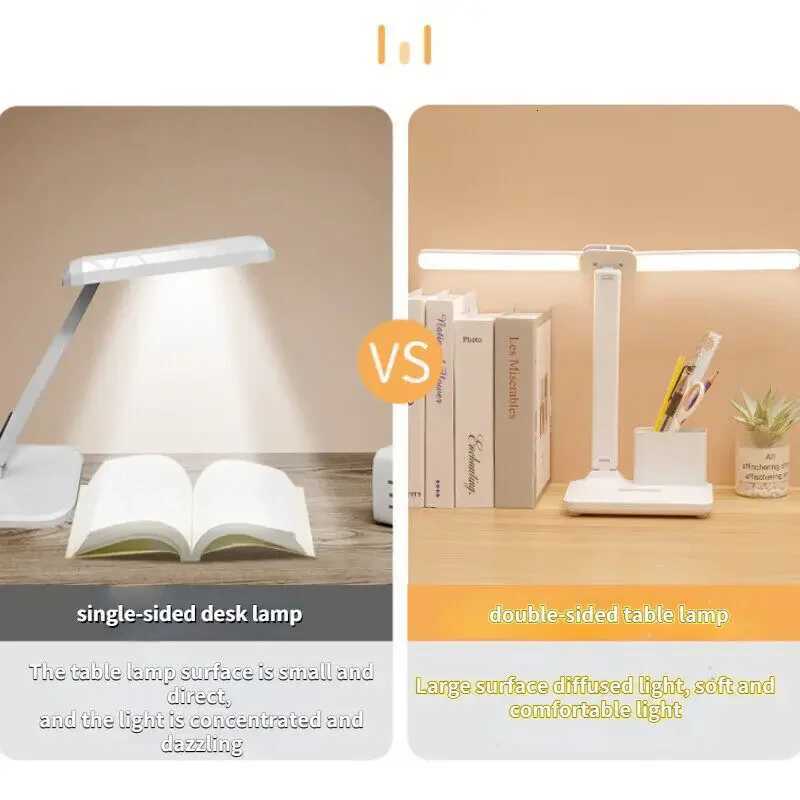 USB Charging LED Table Lamp 3 Levels Dimming Desk Lamp Multi-function Night Lamp For Bedroom Reading Light Touch Night Light M251120