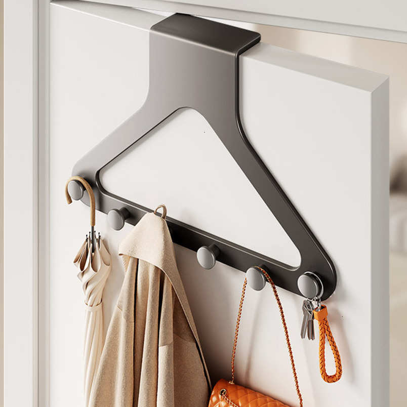Over-the-Door Hook No-Drill Bedroom Back Storage Rack Magic Door Clothes Hanger
