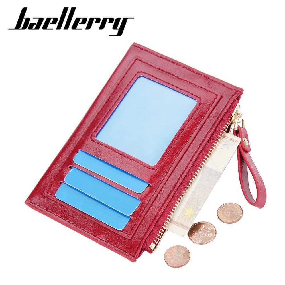 Baellerry RFID Blocking Card Holder Wallet for Women Compact Organizer Zipper Pouch with Multiple Slots for Cards Cash CoinW251120