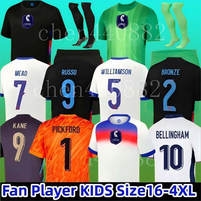 2026 england football shirt BELLINGHAM Soccer Jersey 2025 RASHFORD KANE SAKA RICE FODEN National Team Home White Away Kid Women Men Kids Kit