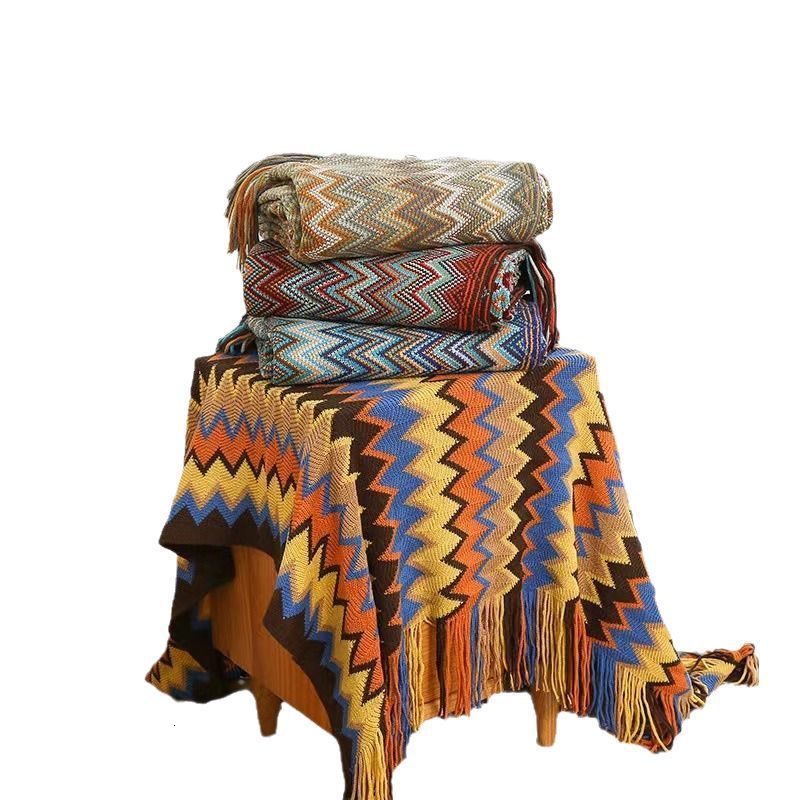 Nordic high-end nap blanket decorative blanket knitted blanket office bohemian blanket sofa blanket sofa cover blanket 220613
