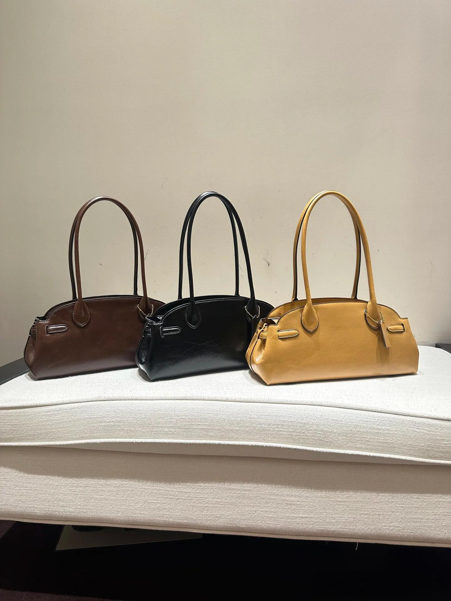 Handbag Fashion Designer Bag Daily Versatile Christmas Gift Commuter Shoulder Fashion Retro Bowling Women's Bag
