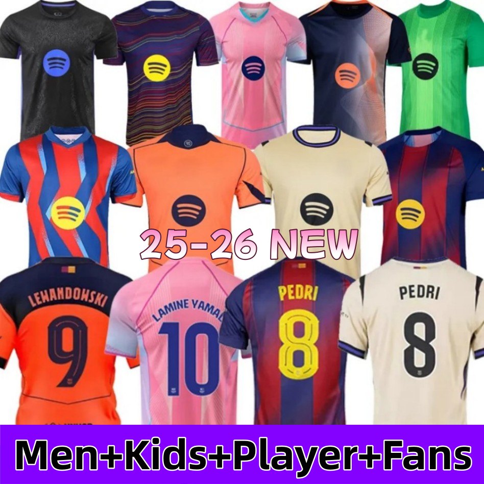 2025 2026 soccer jerseys LAMINE YAMAL Barcelone football home away 3rd PEDRI GAVI 25 26 Fan Player LEWANDOWSKI F. DE JONG es shirt men kids kit uniforms