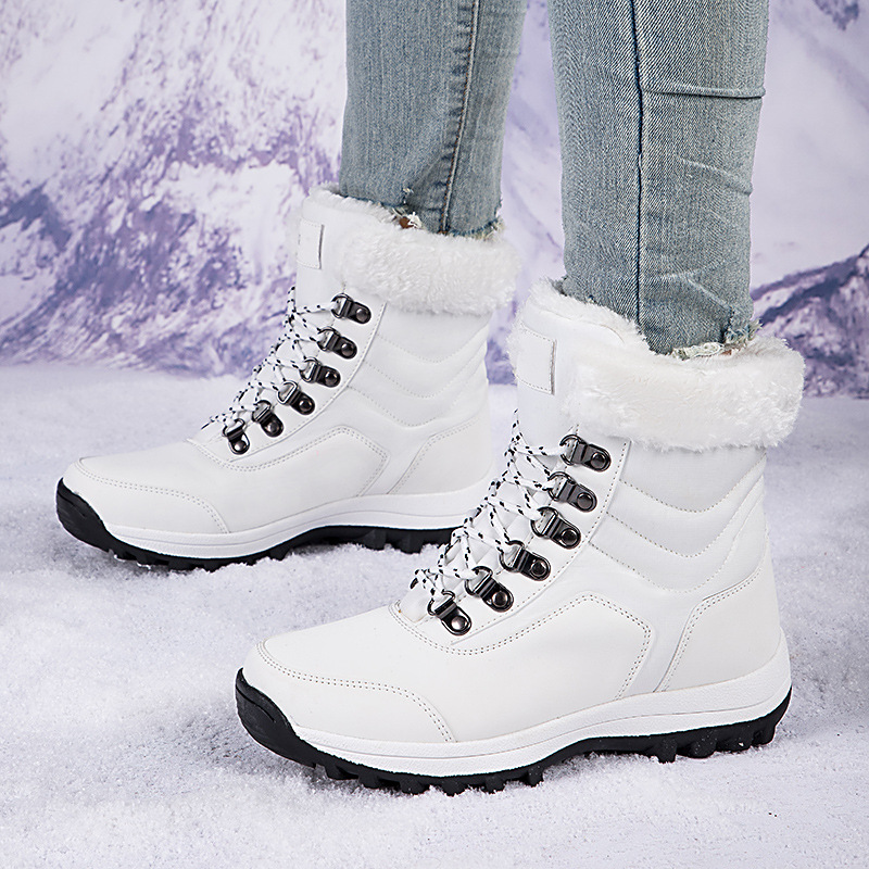 Winter Warm Fleece Lined Short Boots Cotton Shoes Unisex 2026 New Anti Slip Soft Sole Comfortable Puffy Cotton Shoes Men Women Size 36-42