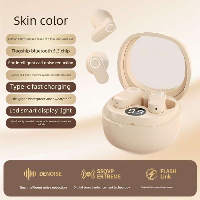 Famous Brand Designer Niche New Bluetooth Headphones & Earphones Long Battery Life Half In-Ear Call Noise Cancellation True Wireless Sleep Headphones