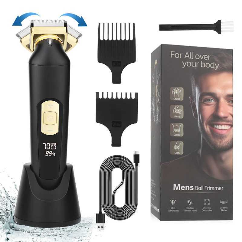 Unicorn NEW Body Hair Trimmer Skin Safe Trimmer Ceramic Blade IPX6 Waterproof 5 Gears Speeds Zero Gap For Men Ball ShaverT251120
