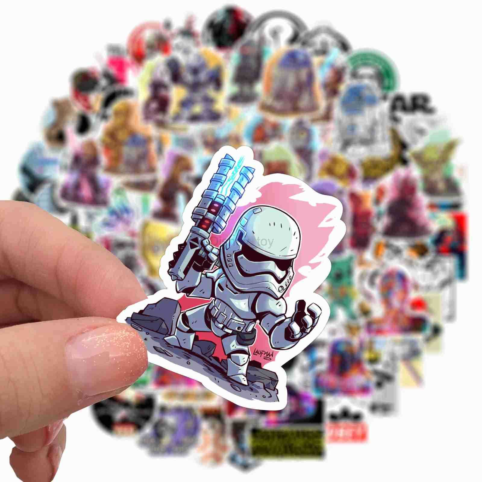 Disney sticker 50/100 Disney Cool Star Wars Cartoon Stickers DIY Diary Laptop Luggage Skateboard Graffiti Stickers Childrens Toys Fun Y2504020