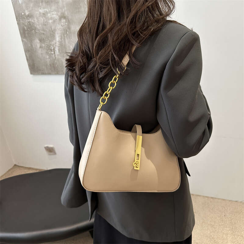 Korean niche design handbag for women in autumn winter 2025, new texture handheld underarm bag, versatile and fashionable shoulder bag