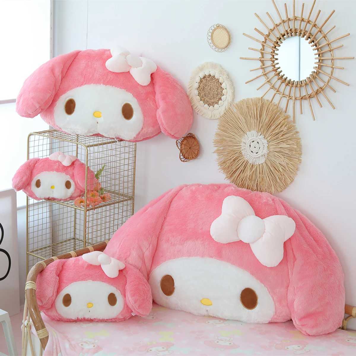 Soft My Melody Plush Toy Big Size Hug Pillow Comfortable Back Cushion Lovely Japanese Style Plushies Sofa Decorative Pillow G251120