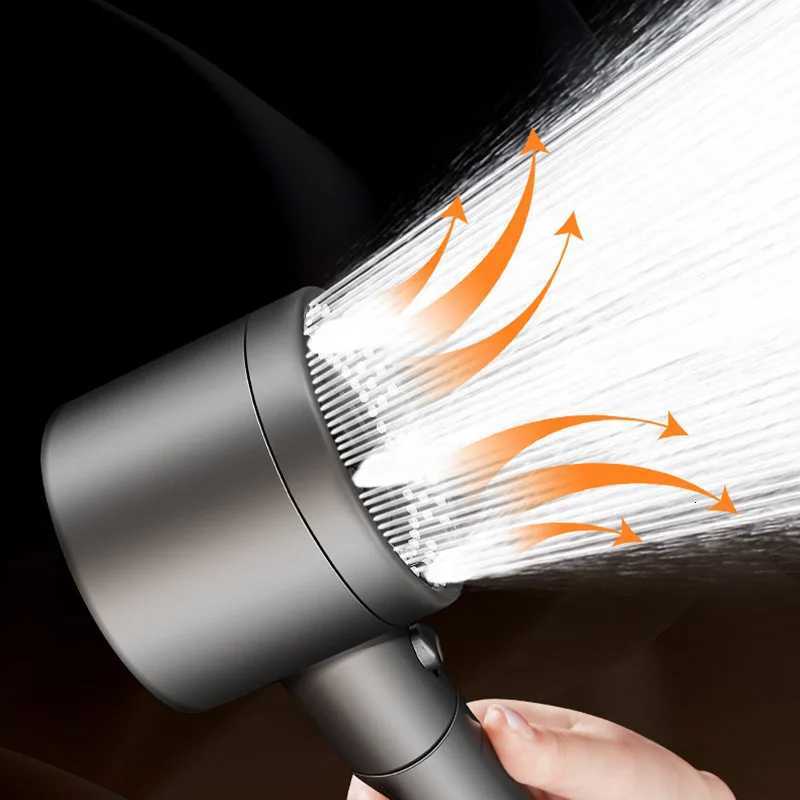 Pressurized Hollow Shower Head Bathroom Water Heater Universal Large Water Outlet Five-speed Filter Shower SetM251120