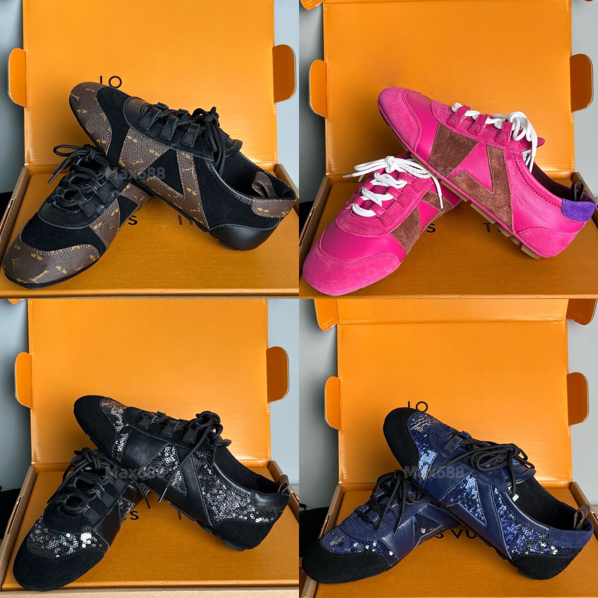 Sneakerina shoes designer women new German training shoes Sports Shoes Ballerina Suede Leather Luxury sequined sneakersLightweight Monogram Casual Shoes