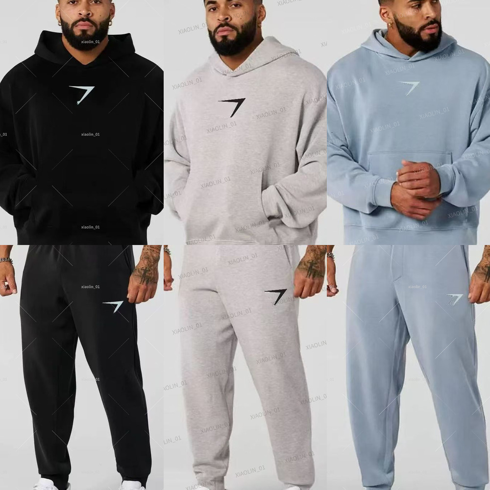 designer sharks mens hoodie gym clothing men fiess american vintage hoody oversized cotton round neck pants sports fabric lightweight breathable Tracksuit dfd 123