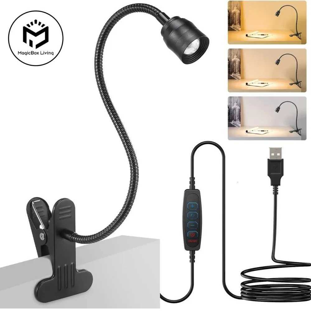 Zoomable LED Reading Lights USB Clamp Book Light Flexible Gooseneck Read Night Light Adjustable Book Lamp Studing Reading Lamp M251120