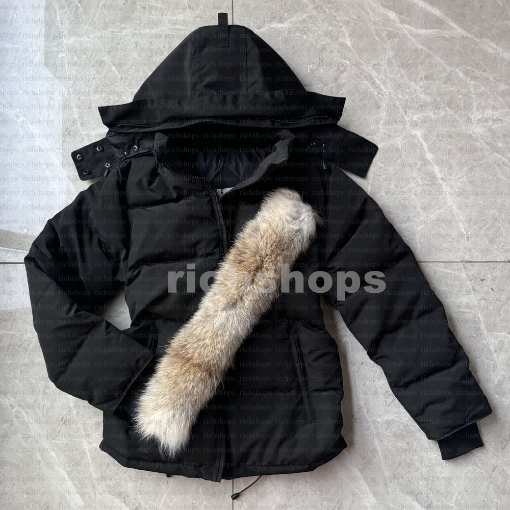 Canada Down Jacket Designer goosejackets womens Puffer Jackets Winter Coat Real Wolf Fur Outdoor Wyndham Windbreaker Outerwear Removable Hooded jacket size XS-2XL