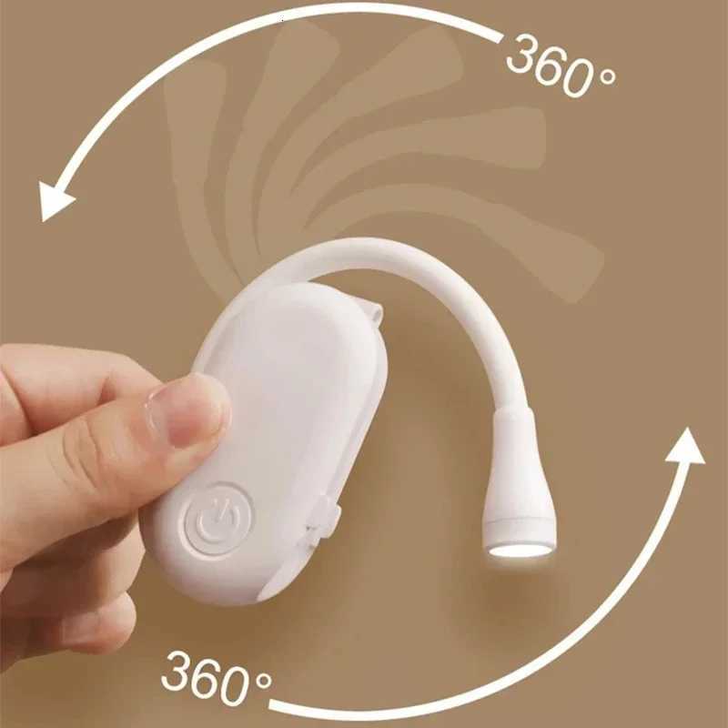 Reading Mini Book Lights Portable Clip Night Lights Usb Charging Led Dimmable Bedroom Eye Protect Clip 360 Flip Led Book Lamps M251120
