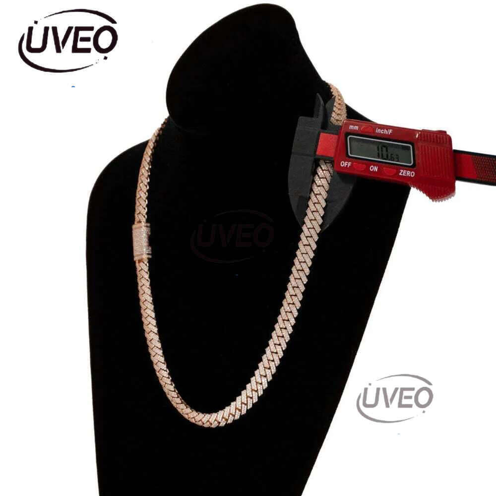 Fine Jewelry In stock Sterg Sier VVS Moissanite Dia Iced Out Miami Cuban k Chain Necklace For Men Free delivery