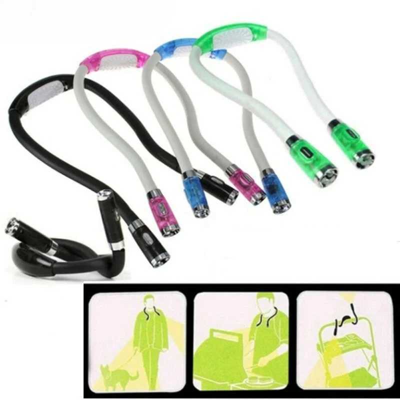 LED Neck Book Light Portable LED Camping Reading Versatile Light Knit Sweater Hanging Light Handfree Work Flashlight M251120