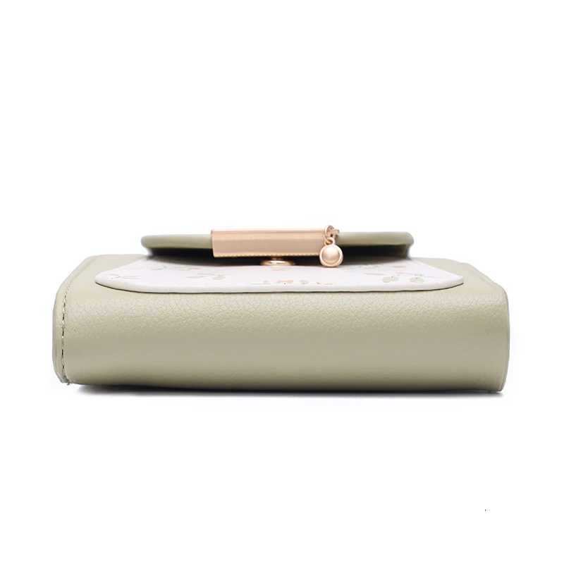 New printed womens short wallet Korean version PU leather multi-slot folding student coin purse multi-functional fashionabW251120