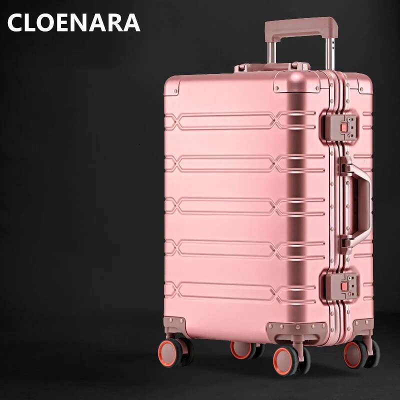 COLENARA 20"24"29 Inch Suitcase Aluminum Alloy Frame Super Thick Trolley Case Business Password Waterproof Rolg Lage